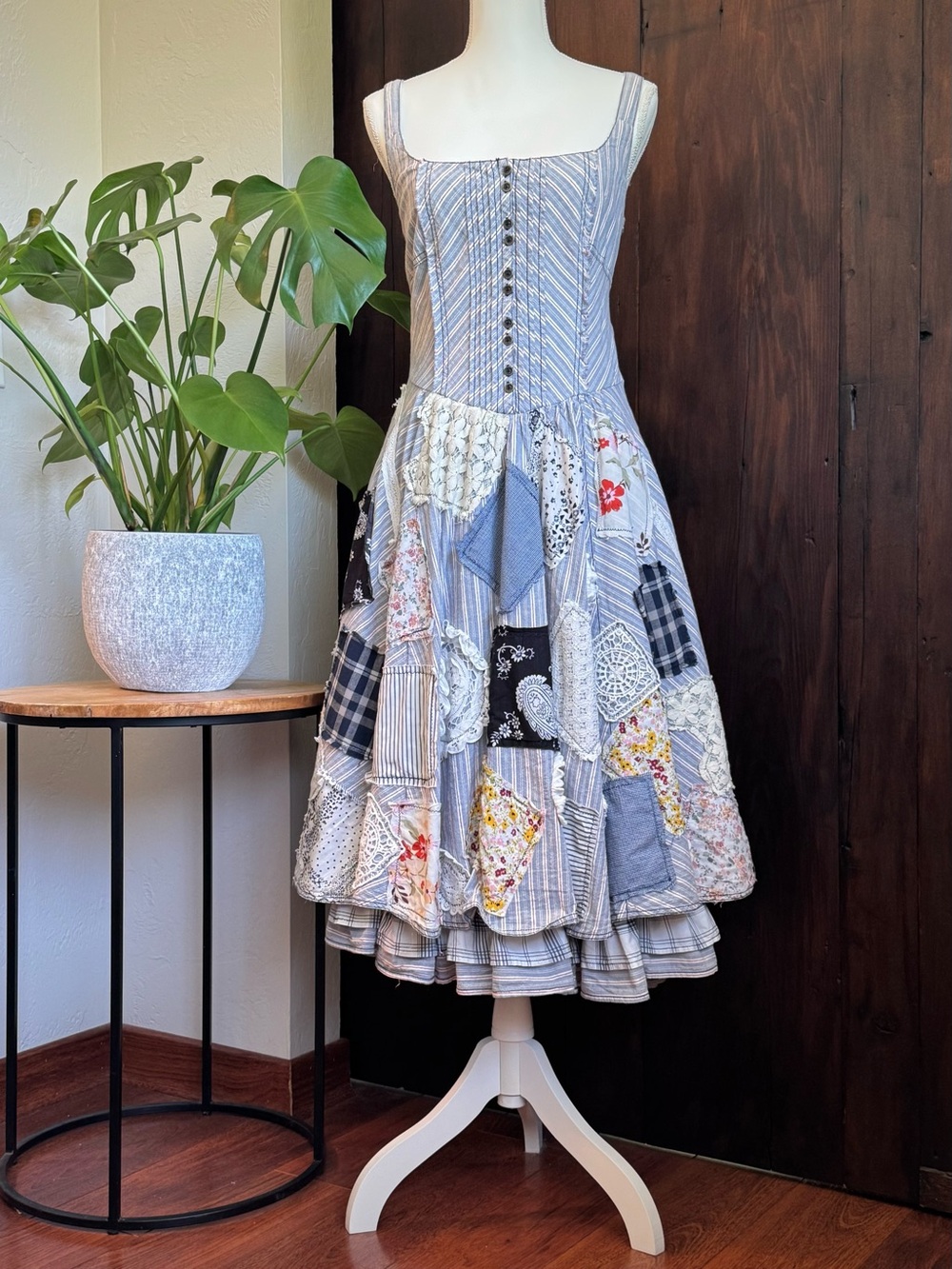 Pilcro Jenna Square Neck Patchwork Dress - Picture 2 of 3